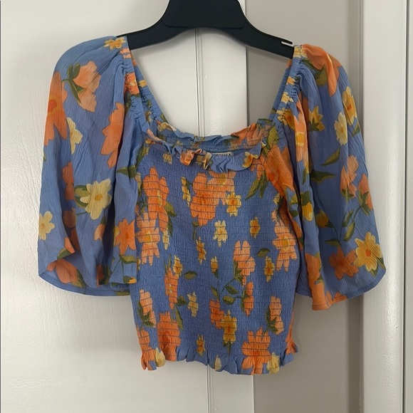 Billabong Golden Daze Floral Crop Top size small - Picture 3 of 7